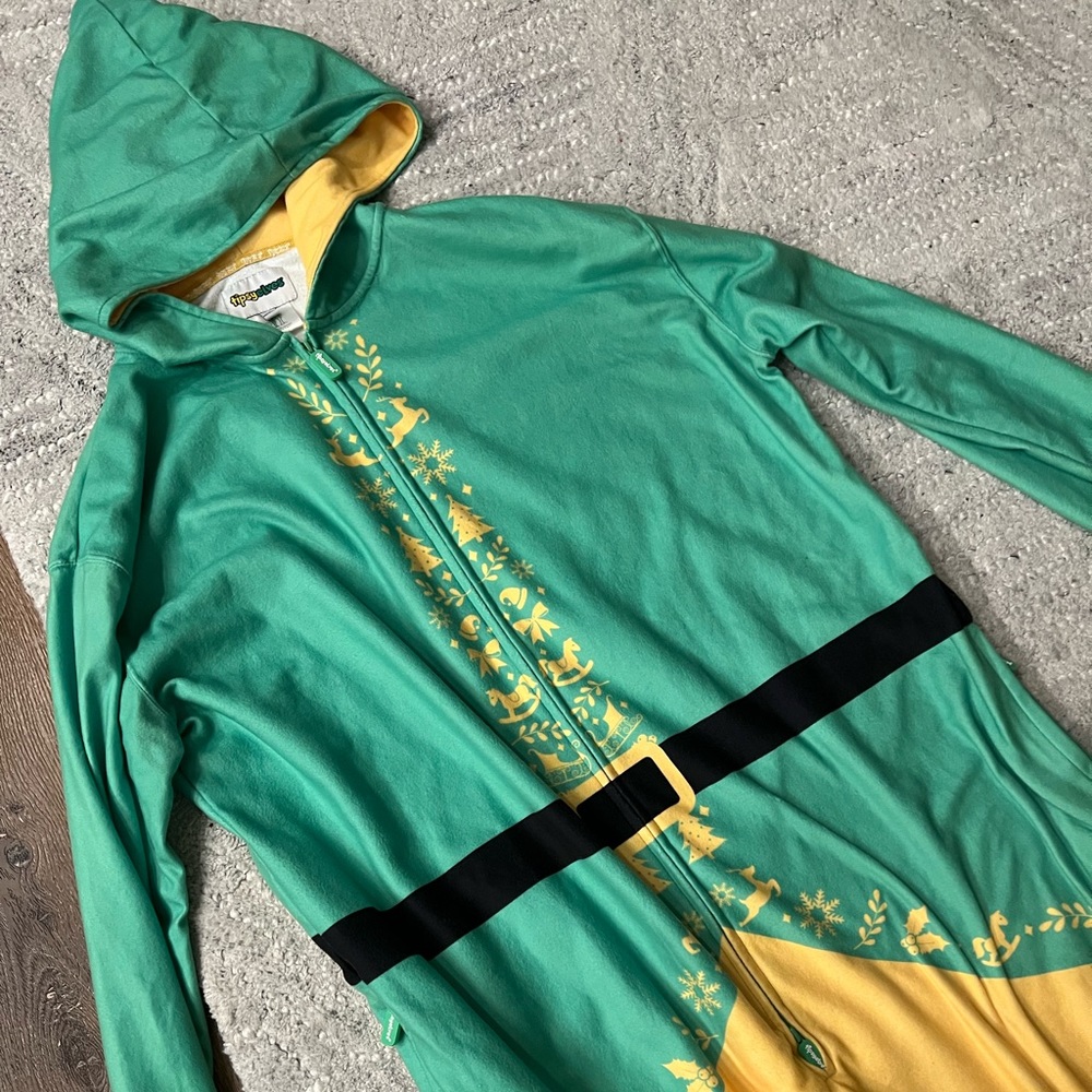 Tipsy Elves Buddy the Elf Elf Christmas Onesie Jumpsuit Men’s 3XL